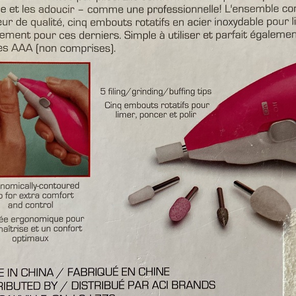 Mini battery operated manicure kit - Picture 3 of 3